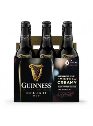 GUINNESS DRAUGHT BOTTLE 33CL 4X6PK